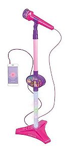 Instrumento Musical Pedestal Com Microfone Barbie F0057