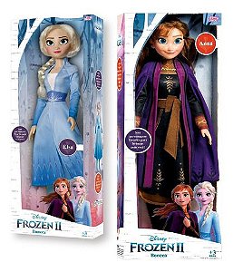 Bonecas Frozen Elsa e Anna Disney Brinquedo para Crianças De Plástico