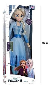 Boneca Disney Elsa Frozen Grande 85Cm - Novabrink