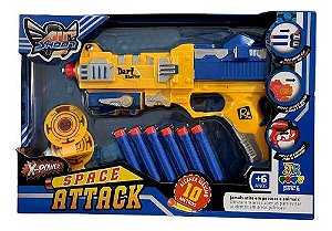 Pistola Lança Dardos De Espuma Similar Nerf Com Acessórios