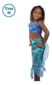 A Pequena Sereia Ariel Fantasia Infantil Disney Tamanho M