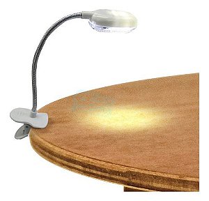 Luminaria Led Flexivel Clip On Luz Leitura Com