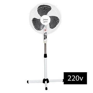 Ventilador De Coluna Pedestal 3 Velocidades Branco/pto 220v