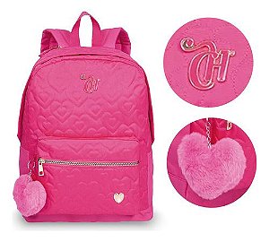 Mochila Grande Juvenil Capricho Crush Rosa Sestini