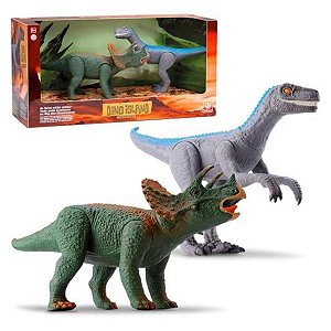 Dinassauros Triceratops E Velociraptor - Silmar
