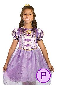 Fantasia Lilás Clássica Princesa Rapunzel Disney Tamanho P
