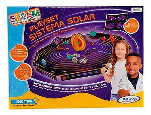 Brinquedo Educativo Steam Sistema Solar Em Madeira Xalingo