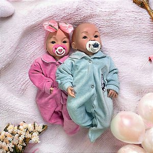 2 Bebê Reborn Realista Gêmeos Menina E Menino Tata E Biel