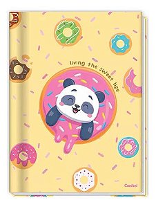Caderno Brochura  Lala Pets Panda / Donuts 80 Fls Credeal