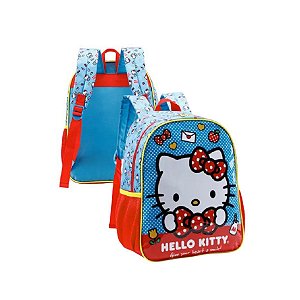 Mochila Escolar 14" Hello Kitty Azul Sanrio - Xeryus 11823