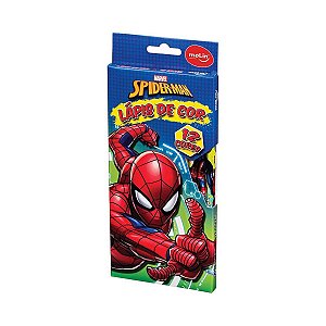 Lápis De Cor 12 Cores Spiderman Marvel - Molin Homem Aranha