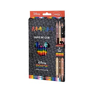 Lápis Cor Disney Mickey Mouse Pride Collection 6 Tons Pele