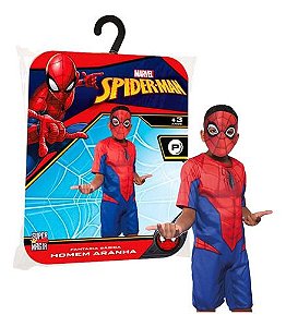 Fantasia Curta Verão Homem Aranha Spider-man Tam P Marvel