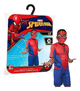 Fantasia Carnaval Creche Homem Aranha Spider Tam M Marvel