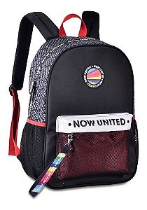 Mochila Now United Escolar Chaveiro Exclusivo Nomes - Verm.