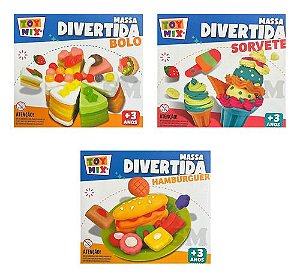 Kit Massinha De Modelar Bolo Sorvete E Hamburguer Toymix