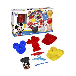 Kit 4 Massinhas Com Acessórios Mickey Disney - Cotiplás