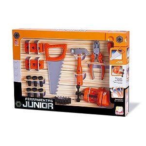 Ferramentas Junior Brinquedo Infantil Kit C/ 19 Peças