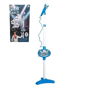 Microfone Com Pedestal Infantil Star Voice Azul - Zoop Toys