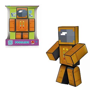 Boneco Zoom Turma Do Problems 35cm Articulado Minecraft