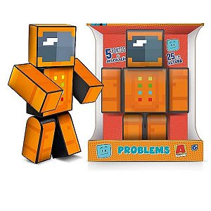 Boneco Zoom 25cm Turma Do Problems Minecraft Skin Articulado