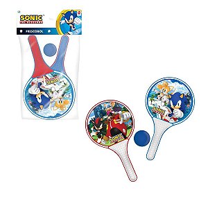 Kit Raquete Com Bolinha Frescobol Sonic Líder Brinquedos