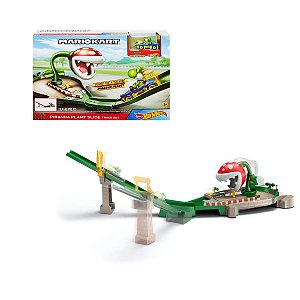 Pista Hot Wheels Carrinho Yoshi Desvie Da Planta Mario Kart