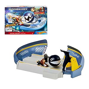 Pista Hot Wheels Com Carrinho Donkey Kong E Chomp Mario Kart