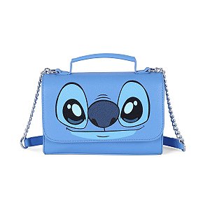 Bolsa Estilo Maleta Stitch By Disney Azul Feminina Sintética