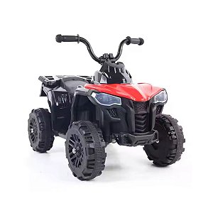 Mini Quadriciclo Infantil Preto E Vermelho 6v - Shiny Toys