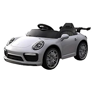 Carro Elétrico Esportivo Branco 6v Com Controle Remoto Shiny