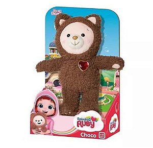 Choco Rainbow Ruby Urso Pelucia Choco Original Rainbow Ruby