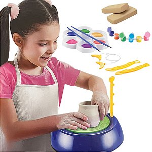 Brinquedo Máquila Modela Cerâmica A Pilha Artesanato Pintar