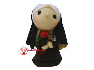 Boneca Santa Terezinha de Pano Artesanal Colecionável para Decoração