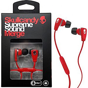 Fone SKULLCANDY In-Ear Supreme Sound Merge Red