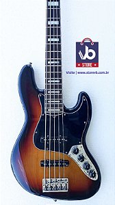 Baixo Fender American DELUXE V Sunburst (Super Conservado) - Ano 2013