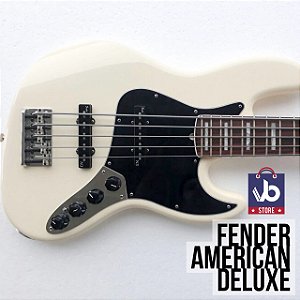 Baixo Fender American DELUXE V White - Ano 2014