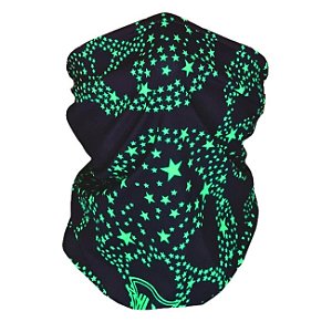 Tubo Flex - Caveiras Estrelas Menta