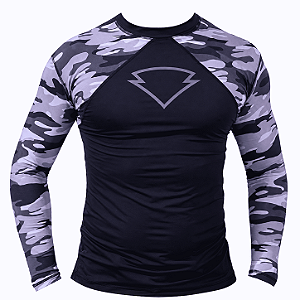 Blusa Segunda Pele Camuflada Chumbo
