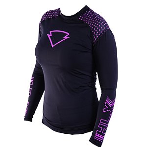 Blusa Segunda Pele Feminina Bolinhas Pink