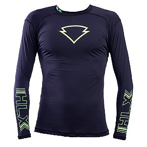 Blusa Segunda Pele - Preta e Verde Flúor