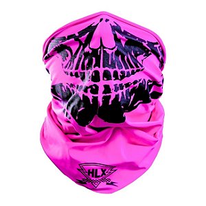 Tubo Flex Pink Caveira Preta