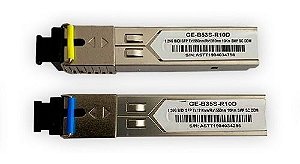 Kit Módulo Gbic Sfp Bi-direcional 10km Sc Fibra Sm 1550/1310