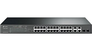 Switch 24 portas POE+ Gigabit Gerenciável TP-Link T1500-28PCT (TL-SL2428P) 802.AT
