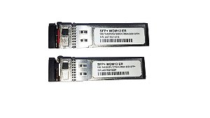 Kit Módulos Gbic Sfp+ 10g 40km Bidi Wdm Lc P/ Cisco Toptrans