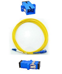 Adaptador óptico SC para LC - Conector SC/UPC - LC/UPC com cordão para Gbic/conversor monomodo 1FO
