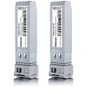 Par de Modulos Gbic Sfp+ 10gb Wdm Lc + Cabo fibra óptica Drop 1fo 80 Metros