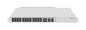 Switch 24 portas 2.5GB 4 combo SFP+ 10G 2 QSFP+ 40G Layer 3 Mikrotik CRS326-4C+20g+2Q+RM