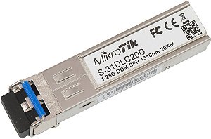 Transceptor óptico SFP módulo GBIC Mikrotik S-31dlc20d 1.25g 20km 1310nm Monomodo Duplex