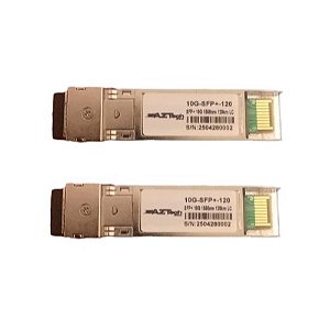 Par de Módulo GBIC SFP+ 10GB 120KM Duplex LC 1550NM Aztech